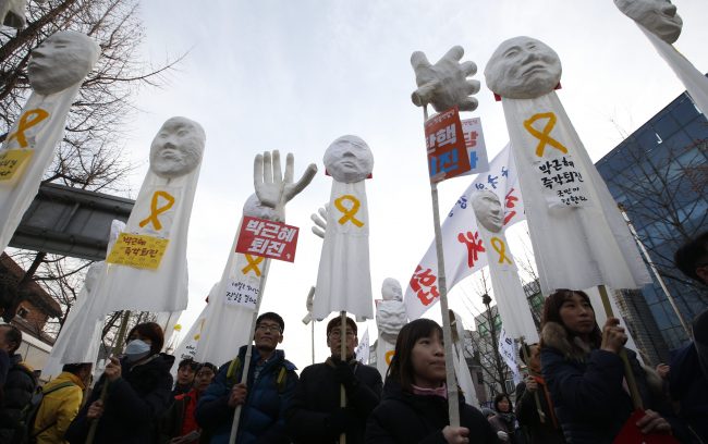 skorea protest skorea protest