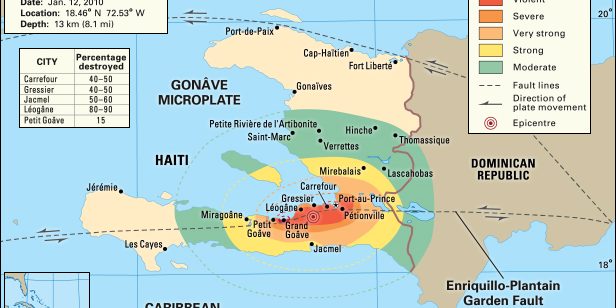 map of haiti